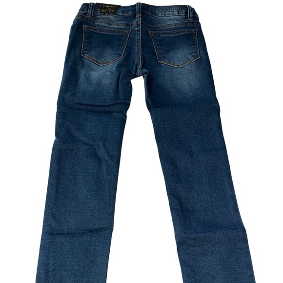 Vigoss Girls The Jagger Skinny Jeans Size 6 Denim Patchwork Design - Picture 12 of 12